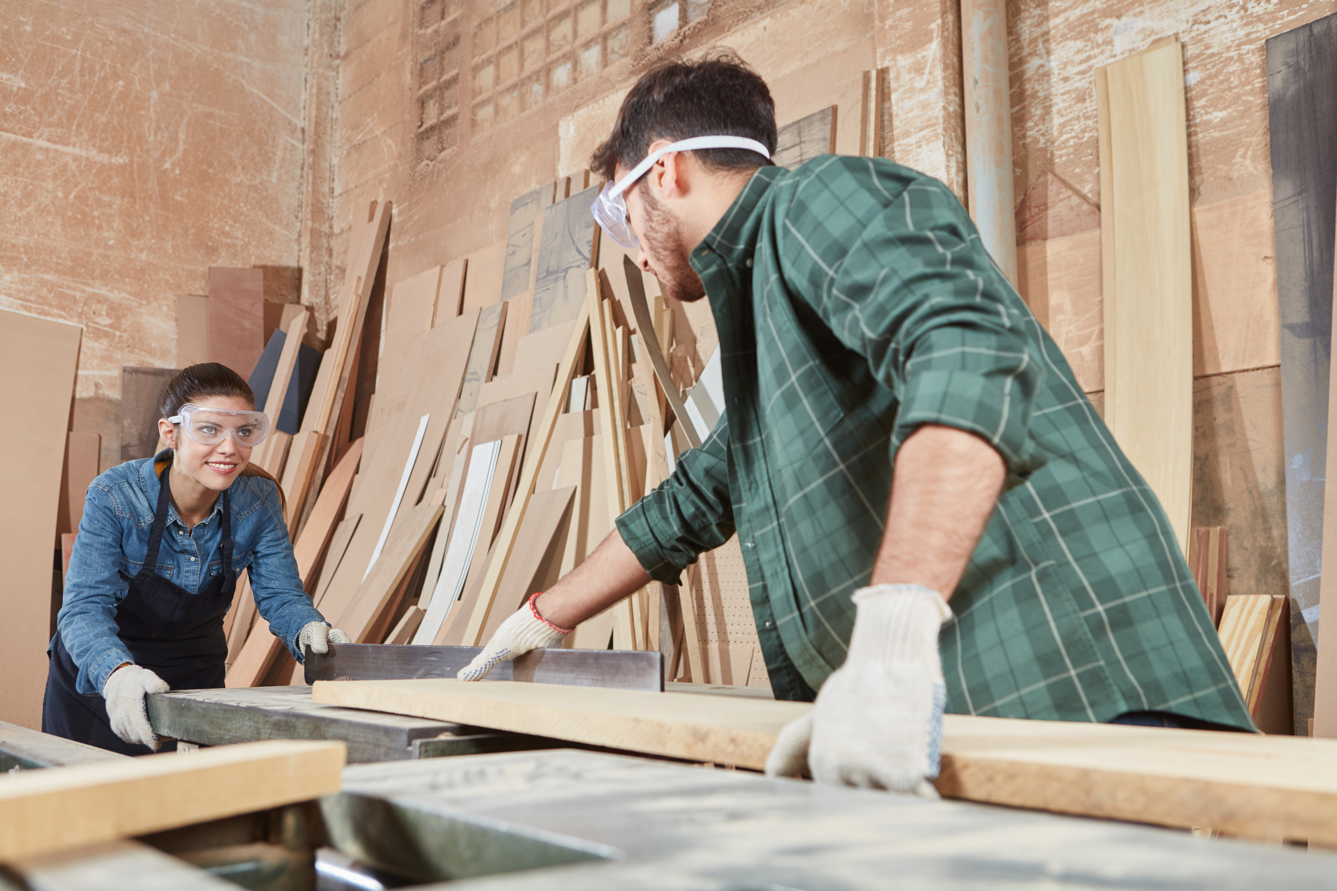 Teamwork at Carpentry Shop